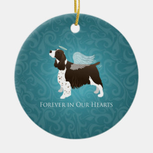 Springer Spaniel Angel - Pet Memorial Ceramic Tree Decoration