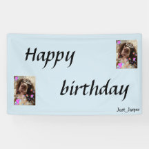 Springer spaniel birthday banner.