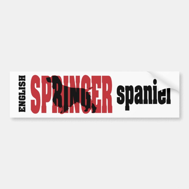 Springer Spaniel Bumper Sticker (Front)