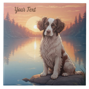 Springer Spaniel by Lake Ceramic Tile