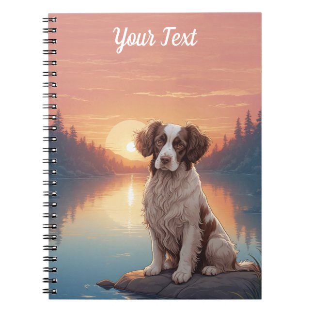 Springer Spaniel by Lake Notebook (Front)
