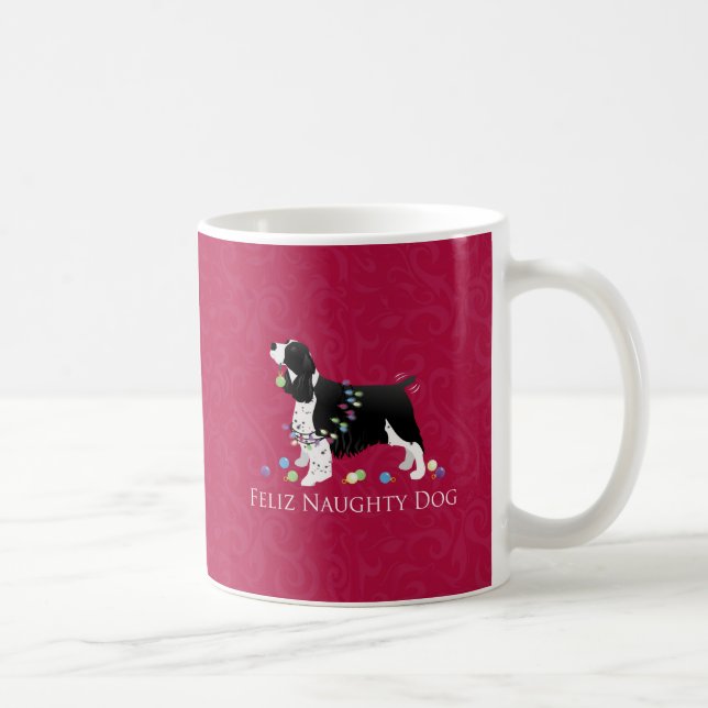 Springer Spaniel Christmas Design Coffee Mug (Right)