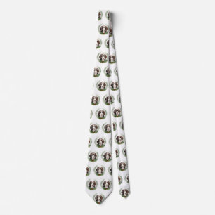 Springer spaniel Christmas Wreath Festive Pup Tie