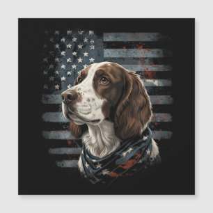 Springer Spaniel Dog American Flag