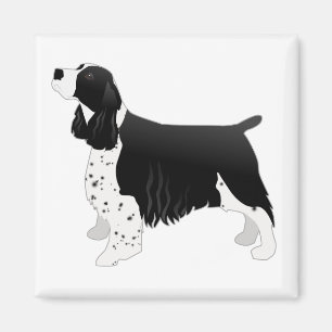 Springer Spaniel Dog Basic Breed Silhouette Black Magnet