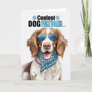 Springer Spaniel Dog Coolest Dad Father's Day Holiday Card
