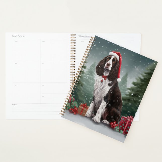 Springer Spaniel Dog in Snow Christmas Planner (Display)