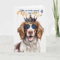 Springer Spaniel Dog King for Day Funny Birthday