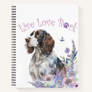 Springer Spaniel Dog Mum Floral Notebook