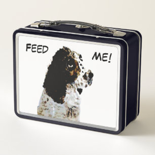 Springer Spaniel Dog Pet Portrait Metal Lunch Box
