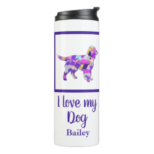 Springer Spaniel Dog Silhouette Cute Purple PY&B Thermal Tumbler