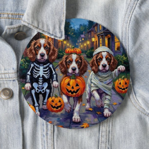 Springer Spaniel Dogs In Halloween Costumes 6 Cm Round Badge