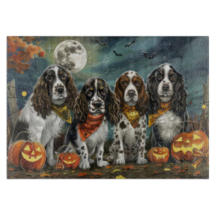 Springer Spaniel Halloween Spooky Cutting Board
