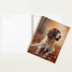 Springer Spaniel in Autumn Leaves Fall Inspire Planner