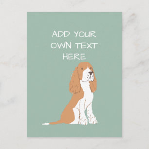 Springer Spaniel Personalised Dog Name Postcard