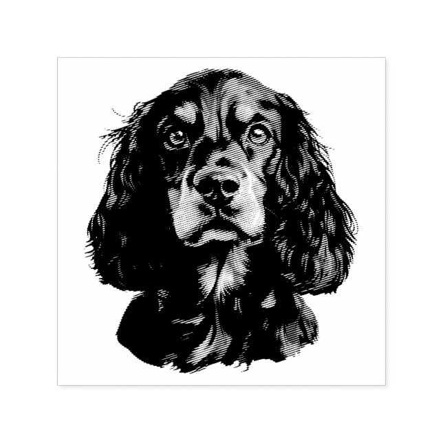 Springer Spaniel Pet Dog Animal Art Self-inking Stamp (Design)