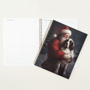 Springer Spaniel Santa Claus Festive Christmas Planner