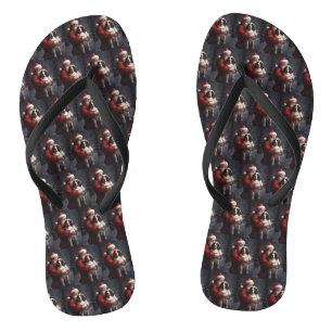Springer Spaniel Santa Claus Festive Christmas Thongs