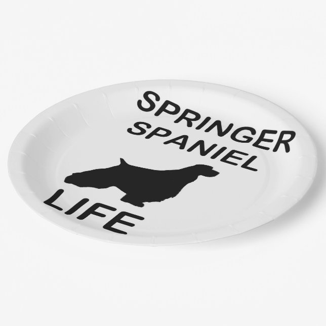 Springer Spaniel silo life Paper Plate (Angled)
