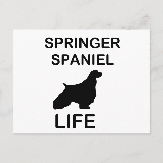 Springer Spaniel silo life Postcard (Front)