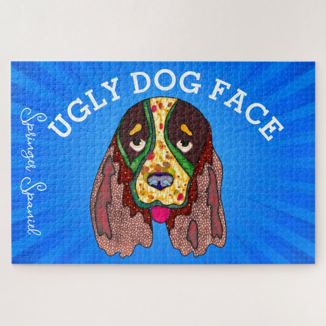 Springer Spaniel ugly dog face 1000 piece Jigsaw Puzzle (Horizontal)