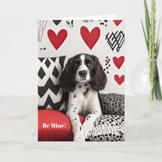 Springer Spaniel Valentine Card (Front)