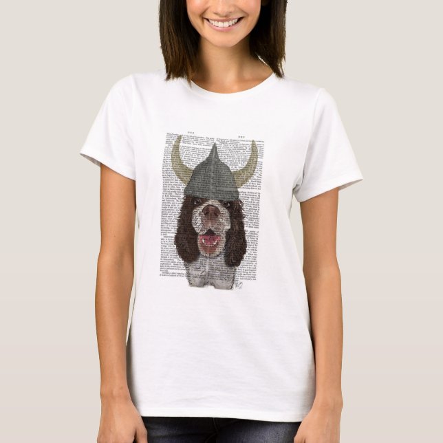 Springer Spaniel Viking T-Shirt (Front)