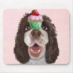 Springer Spaniel with Cupcake 2 Mouse Pad