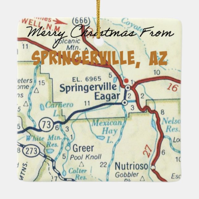 Springerville Arizona Ceramic Ornament (Back)