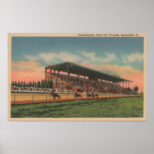 Springfield, IL - State Fair Grounds Horse Poster