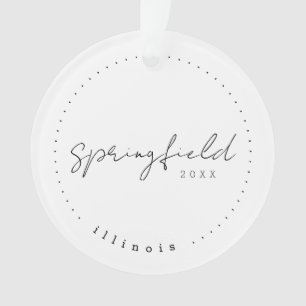 Springfield, IL Travel United States Simple Ornament