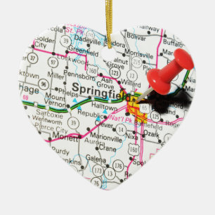 Springfield, Illinois Ceramic Ornament