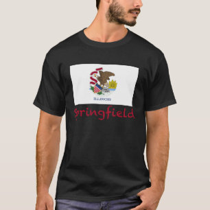 Springfield Illinois Flag USA Souvenir T-Shirt
