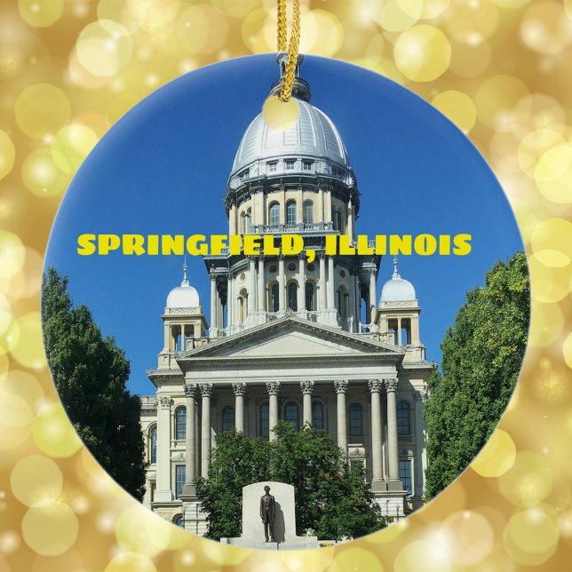 Springfield, Illinois State Capitol Building Ceramic Ornament (Creator Uploaded)