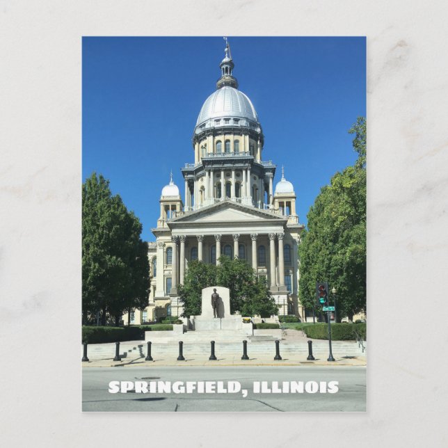 Springfield, Illinois State Capitol Building Postcard (Front)