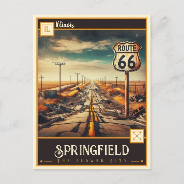Springfield, Illinois  | Vintage Postcard (Front)