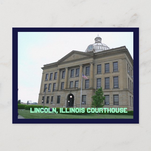 Springfield , Lincoln, Illinois Courthouse Postcard (Front)