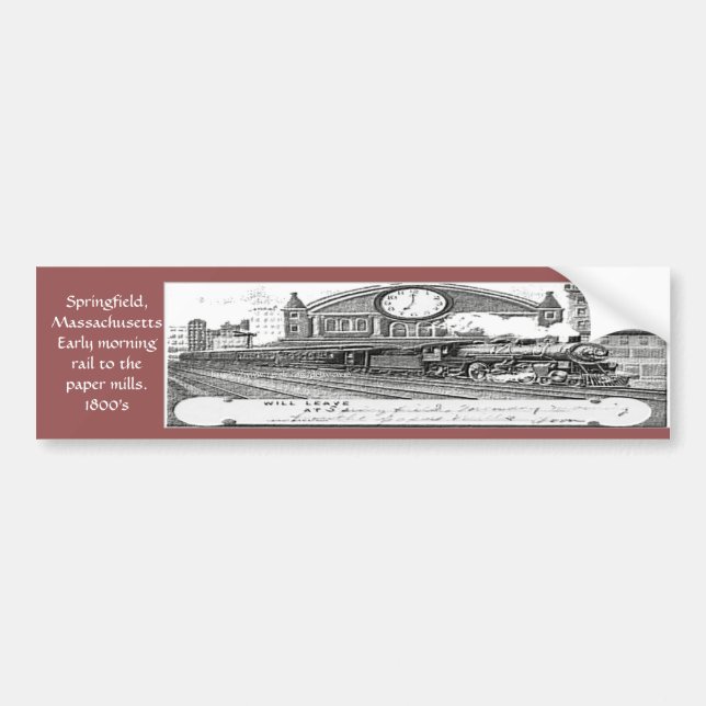 "Springfield, Mass- Early morning rail" Bumper Sticker (Front)