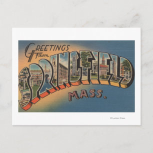 Springfield, Massachusetts - Large Letter 2 Postcard