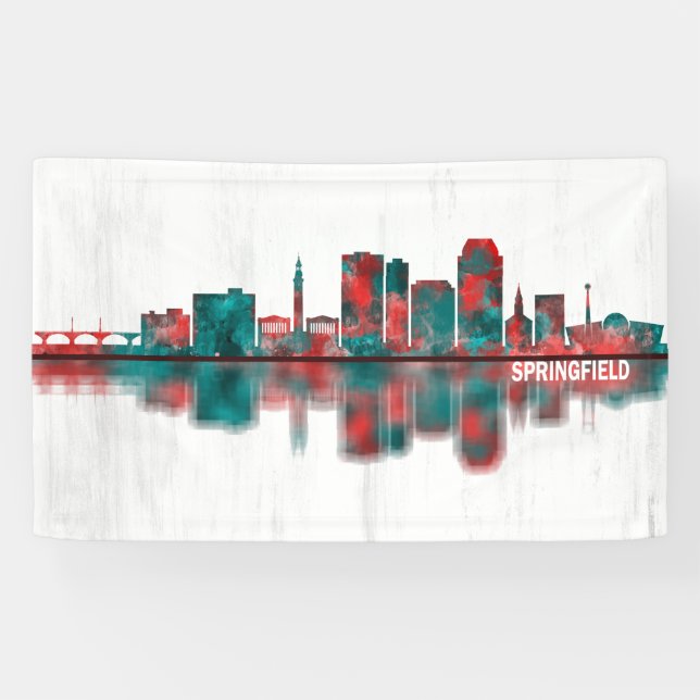 Springfield Massachusetts Skyline Banner (Horizontal)