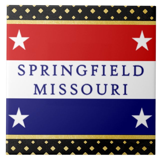 Springfield (Missouri) city flag Ceramic Tile (Front)