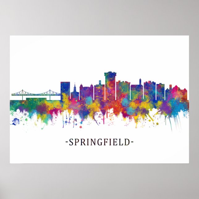 Springfield Missouri Skyline Poster (Front)