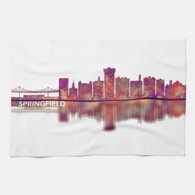 Springfield Missouri Skyline Tea Towel (Horizontal)
