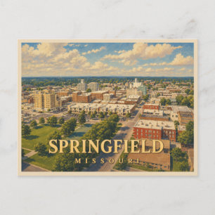 Springfield Missouri Vintage Travel Postcard