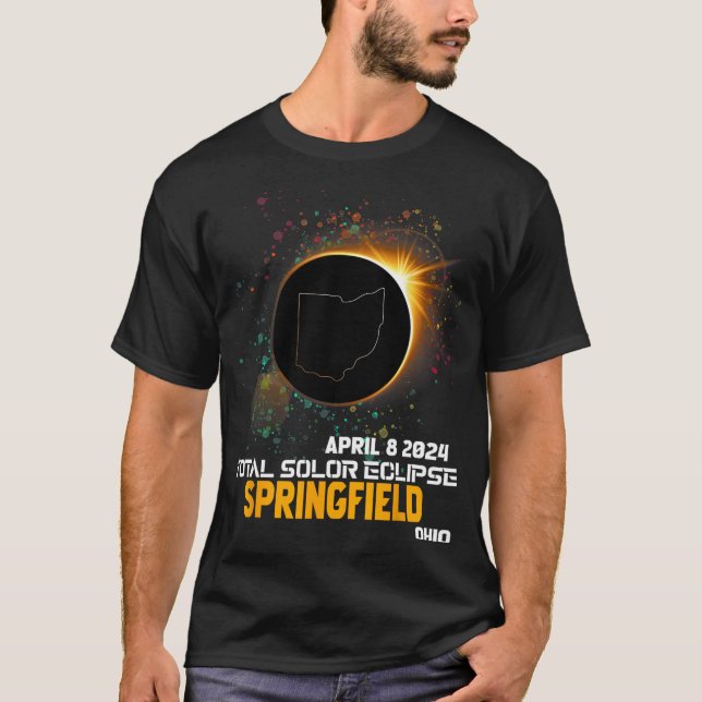 Springfield Ohio Total Solar Eclipse 2024 1  T-Shirt (Front)