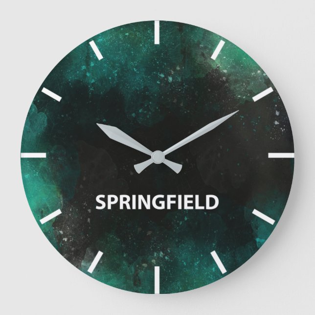 Springfield Time Zone Newsroom Wall Large Clock (Front)