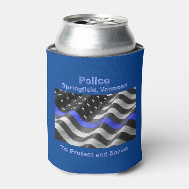 Springfield, Vermont. Police Can Cooler (Can Front)