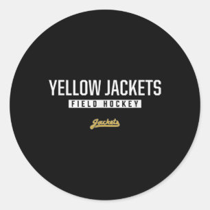 Springfield Yellow Jackets Logo Field Hockey Hs Classic Round Sticker