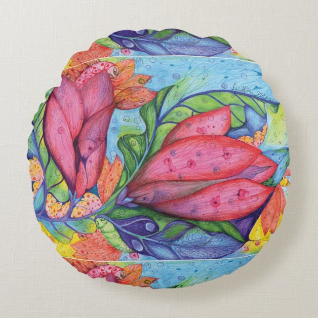 Spring's dream round pillow (Front)