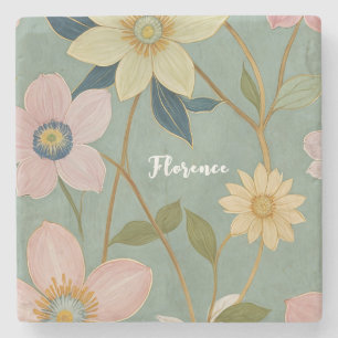 Spring's Gentle Awakening Personalised Stone Coaster